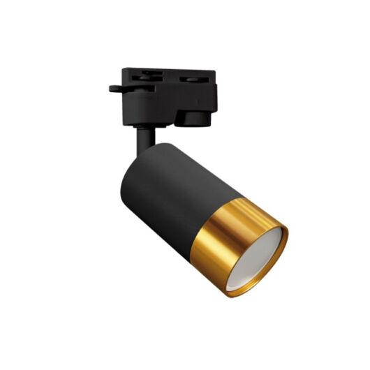 Strühm Puzon TRA fekete/arany színű sínre szerelhető lámpa, GU10-es foglalattal
