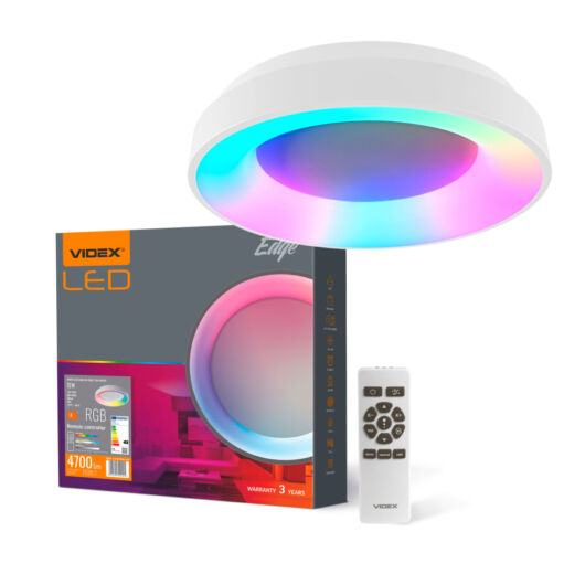 Videx EDGE 72 W-os, RGB fehér LED távirányítós mennyezeti lámpa