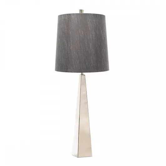Ascent Elstead asztali lámpa szatén nikkel, sötétszürke 1x E27