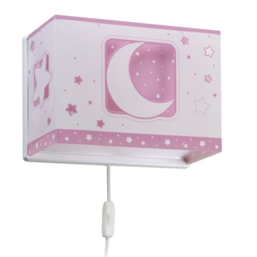 Dalber gyereklámpa - 'moonlight' rózsaszín fali lámpa