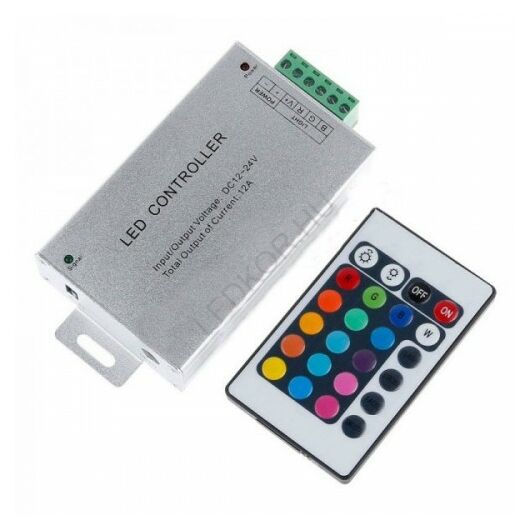 Infrás vezérlő-távirányító RGB LED-szalaghoz - 24 gombos