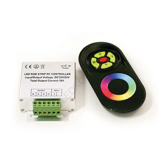 Vezérlőtárcsás, rádiófrekvenciás vezérlő RGB LED szalaghoz