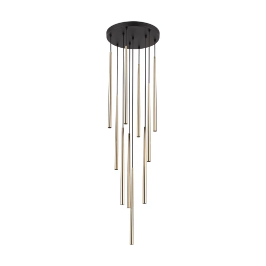 TK Lighting Pendant PIANO 10118 10xG9 black/gold