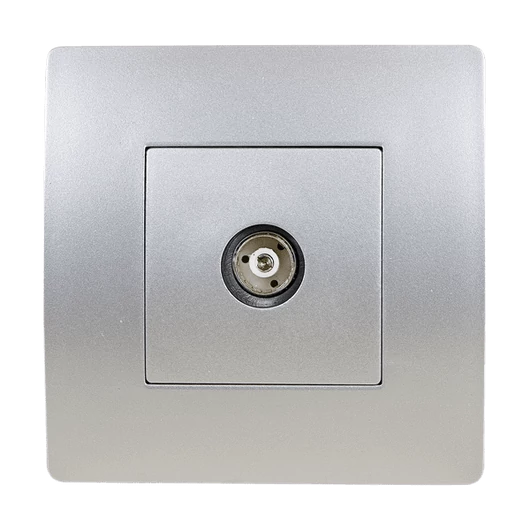 EL BASIC TZ111 TV ANTENNA SOCKET SILVER GREY-OLD