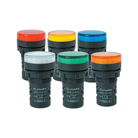 LED JELZŐLÁMPA AD56D-22-B-24 KÉK 22mm 24V AC/DC
