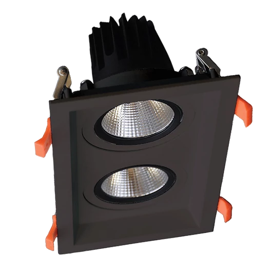DOUBLE LED MOVABLE SPOT LIGHT 2X15W 230V 3000K BLACK