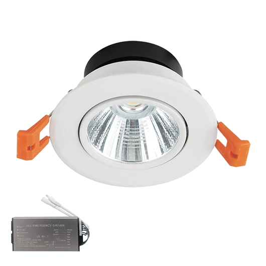 LED SPOT LIGHT 24W 230V 4000K WHITE IP44+EMERGENCY KIT