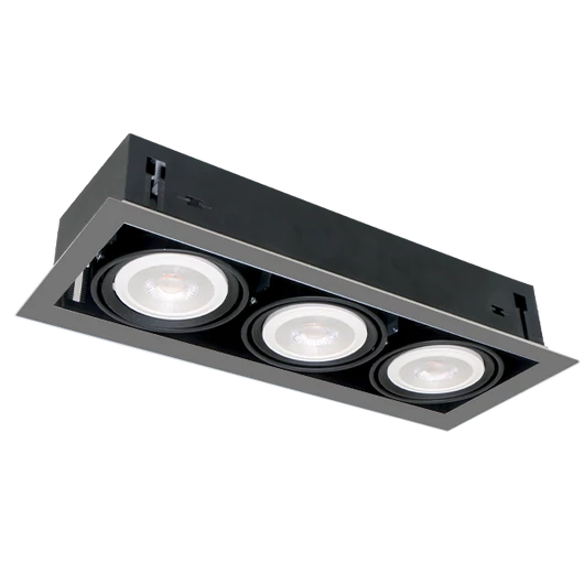LED KIEMELŐVILÁGÍTÁS QUAD310 10W 3XE27 4000K SÖTÉT SZÜRKE