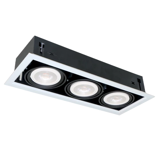 LED KIEMELŐVILÁGÍTÁS QUAD312 12W 3XE27 2700K SÖTÉT SZÜRKE