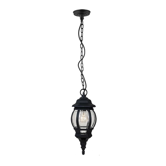 JAMES LANTERN HANGING 1XE27 BLACK IP44