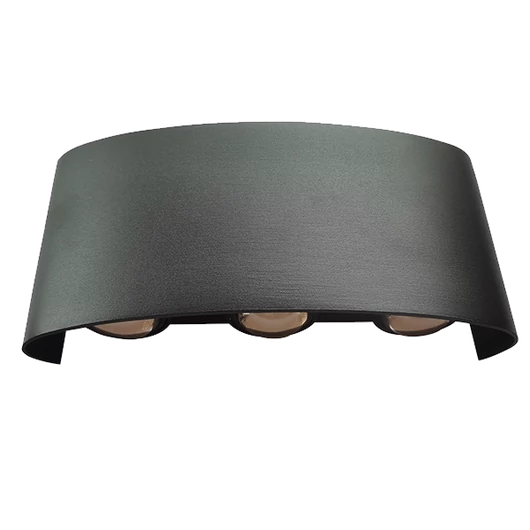 LED WALL LAMP 6X1W 4000K IP54 BLACK