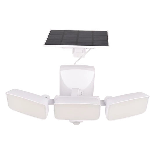 TRIPLE SOLAR FLOODLIGHT 15W IP54 WITH SENSOR, BLAC