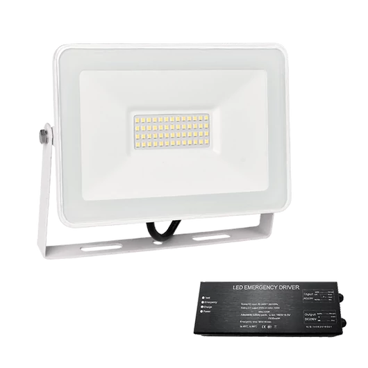VEGA SLIM SMD LED REFLEKTOR 100W 4000K FEHÉR+SÜRGŐSSÉGI KÉSZLETTEL