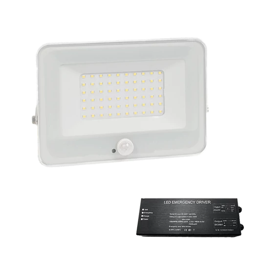 VEGA SLIM SMD LED REFLEKTOR 30W SZENZOROS FEHÉR+SÜRGŐSSÉGI KÉSZLETTEL