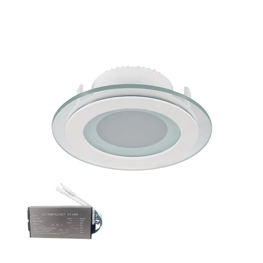 LED PANEL ÜVEG KEREK 6W 4000K+INVERTERREL