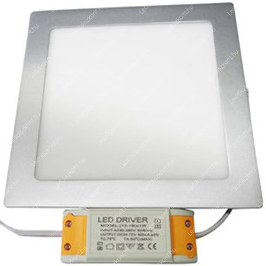 Led panel 18W, négyzet alakú, 4000 K