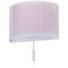 Kép 1/2 - Dalber gyereklámpa - 'vichy' rózsaszín fali lámpa