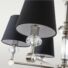 Kép 2/2 - Doha Cosmolight csillár lámpa 6x E14 nikkel, kristály, fekete