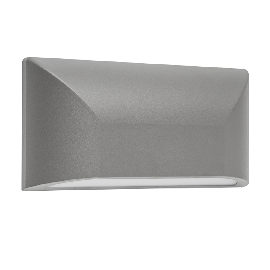 LED homlokzati lámpa 6W 4000K IP65 szürke