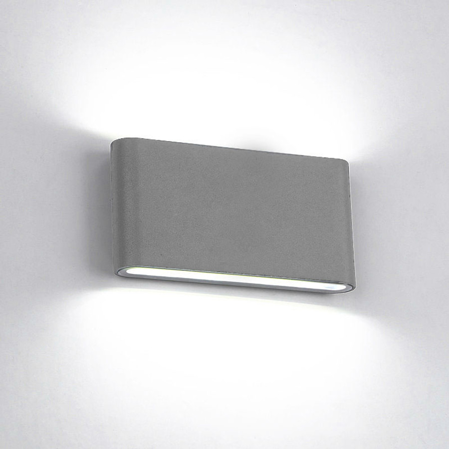 Image of Lekerekített LED lámpa 2x6W 4000K IP65 szürke