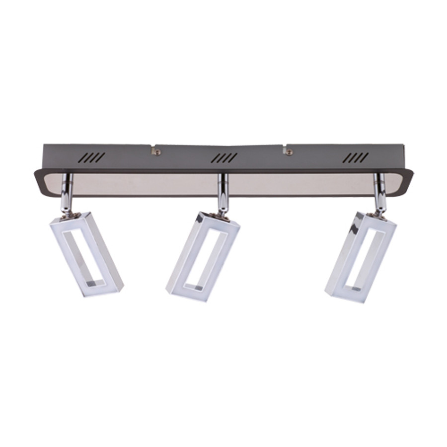 Image of Kent Led 3-as króm/wenge mennyezeti lámpa