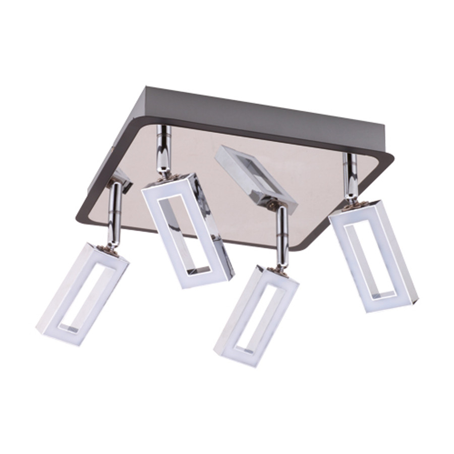 Image of Kent Led 4-es króm/wenge mennyezeti lámpa