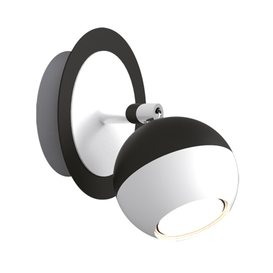 Image of Kombi LED fali lámpa fekete/fehér GU10-es foglalattal