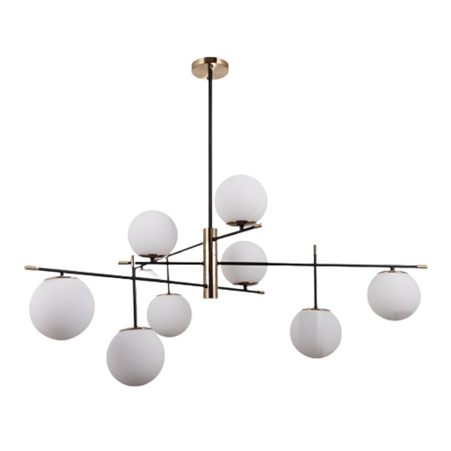 Image of Italux Stelia függeszték fekete/antik bronz 9xE14