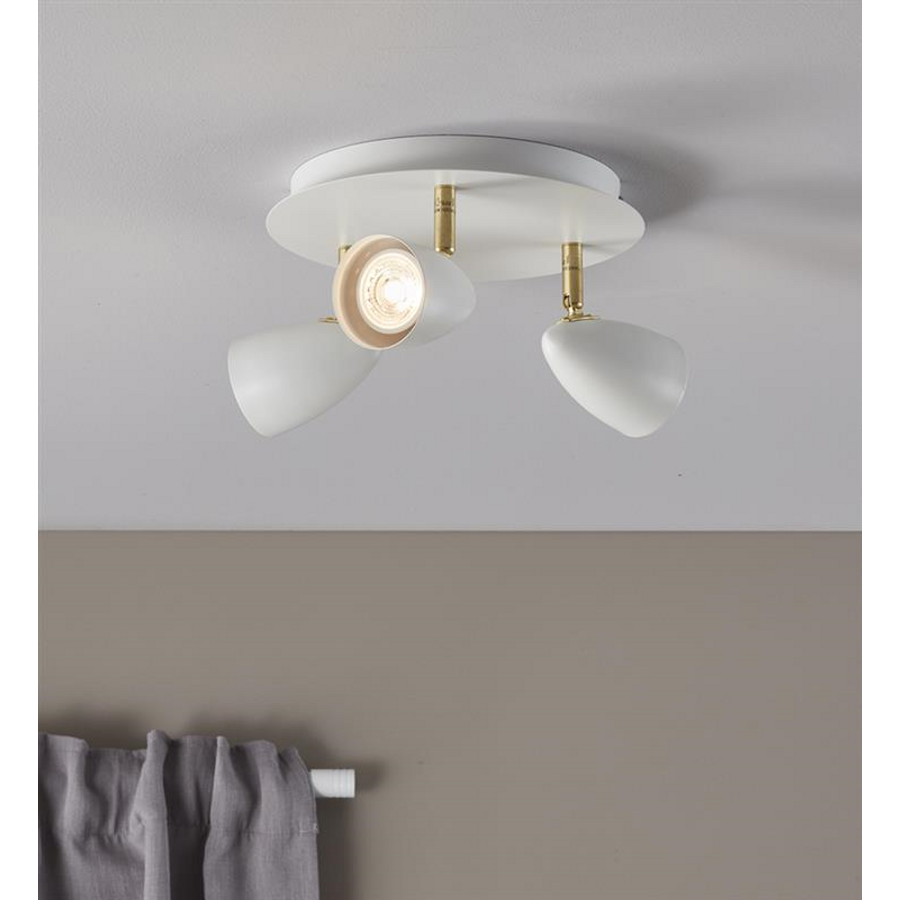 Image of MARKSLÖJD CIRO Ceiling 3L fehér/sárgaréz