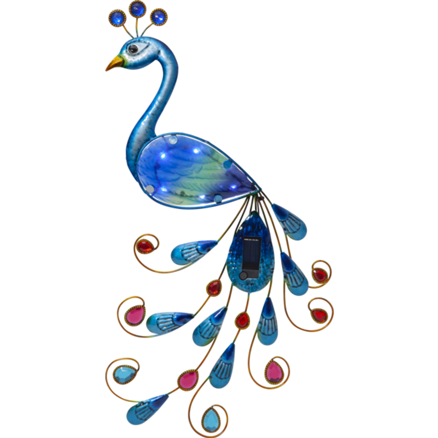 Image of Peacock kerti fali szolár lámpa
