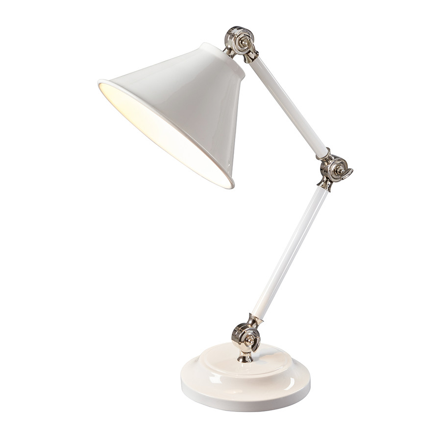 Image of Elstead Provence Element White/Polished Nickel Table Lamp