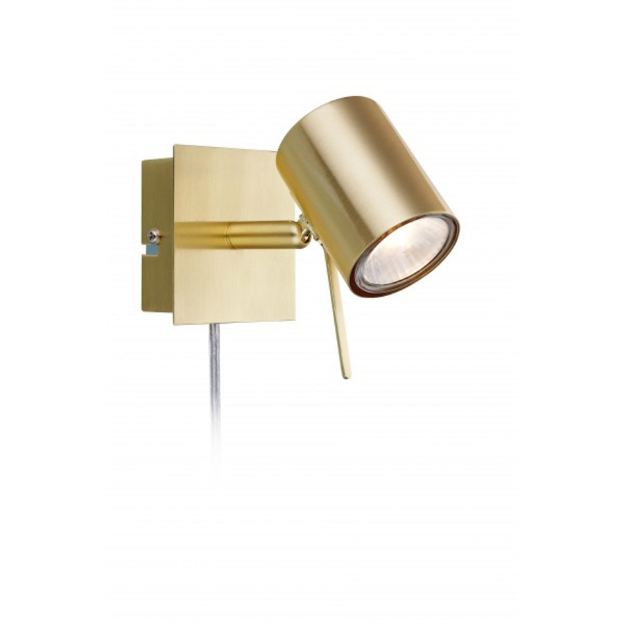 Image of MARKSLÖJD HYSSNA LED Wall 1L Brushed sárgaréz