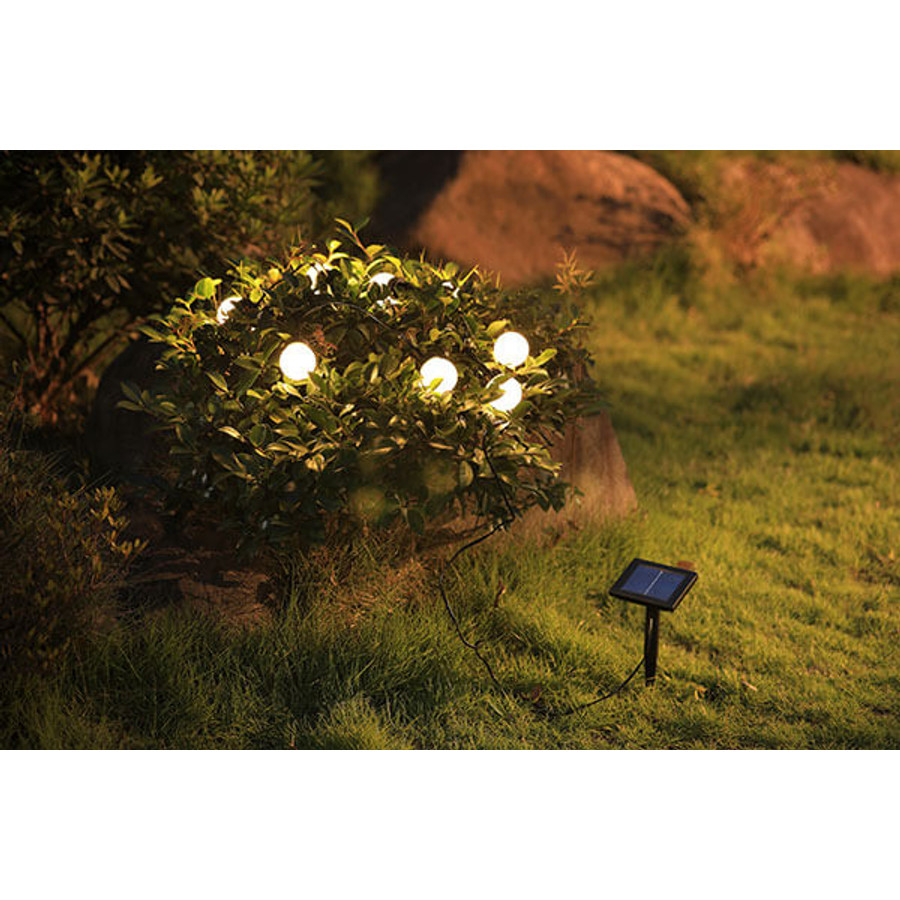Image of Napelemes LED fényfüzér 0.6W 8PCS. 2000K IP68