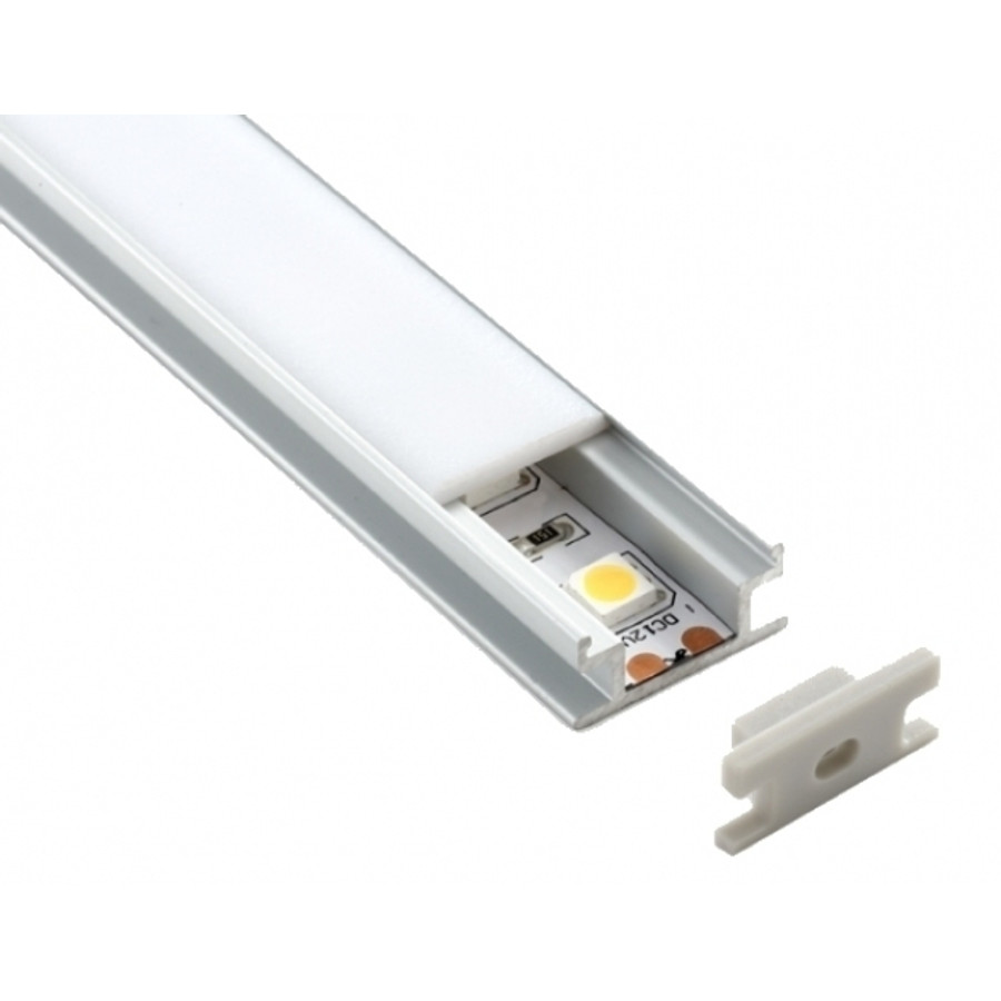 Image of LEDmaster Lépésálló aluprofil, opál fedéllel, 2 méteres szál