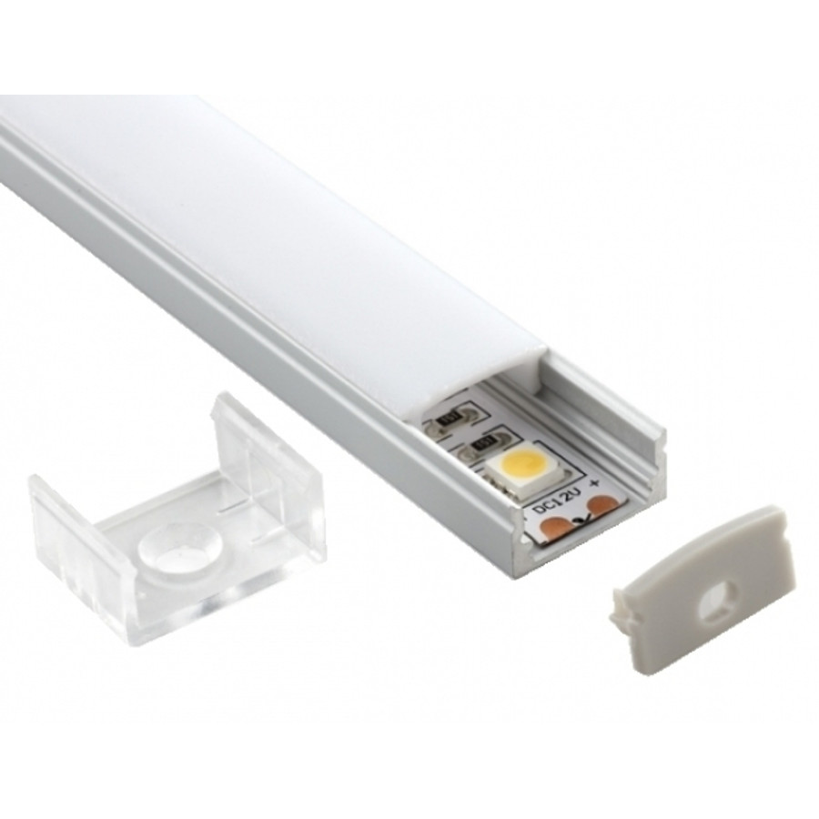 Image of LEDmaster Felületre szerelhető aluprofil, opál fedéllel, 2 méteres szál