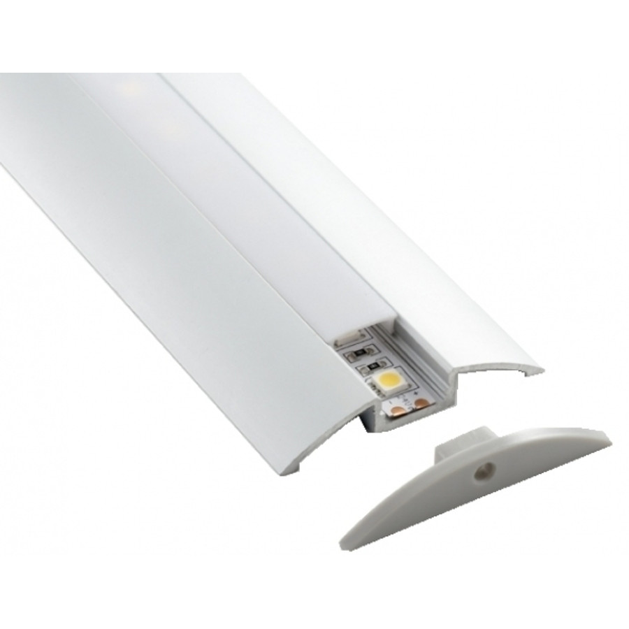 LEDmaster Íves aluprofil, opál fedéllel, 2 méteres szál LEDmaster Íves aluprofil, opál fedéllel, 2 méteres szál