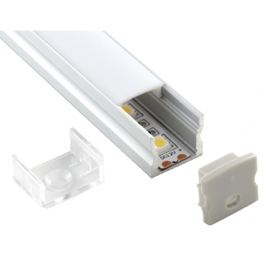 LEDmaster Felületre szerelhető aluprofil, mély, opál fedéllel, 2 méteres szál LEDmaster Felületre szerelhető aluprofil, mély, opál fedéllel, 2 méteres szál