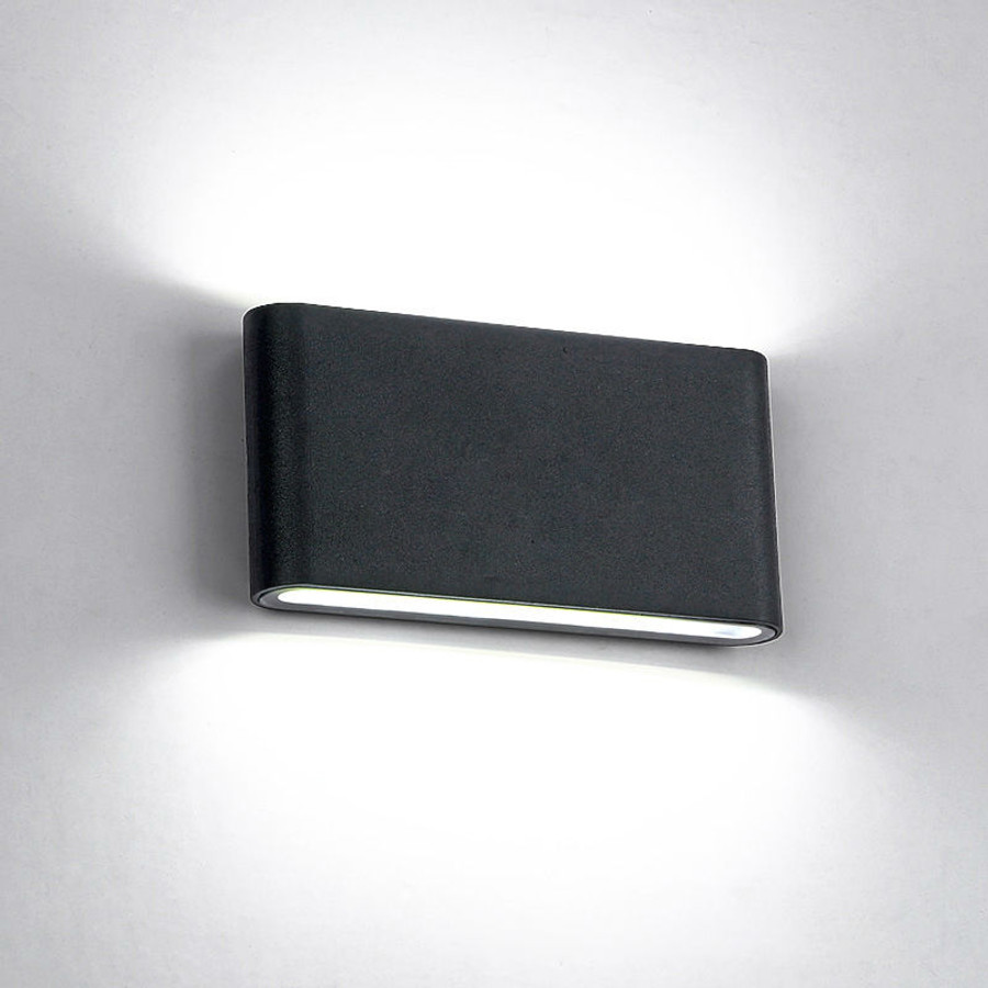 Image of Lekerekített LED lámpa 2x6W 4000K IP65 fekete
