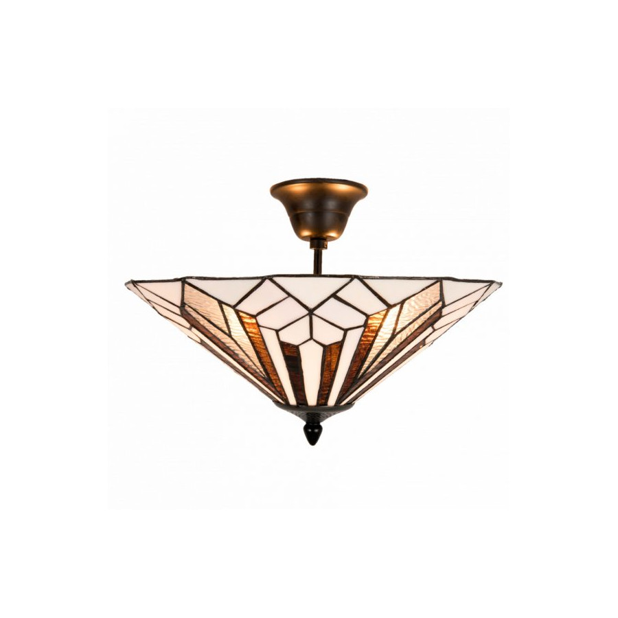 Image of Filamentled Morpeth Semi Flush Tiffany mennyezeti lámpa