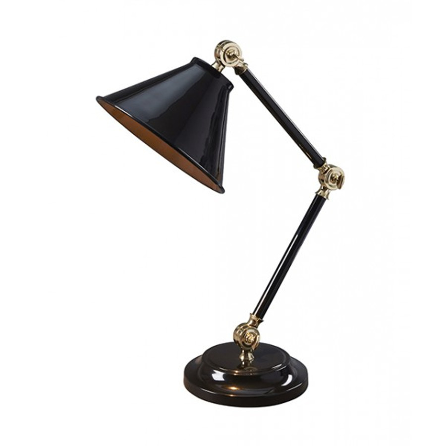 Image of Elstead Provence Element Black/csiszolt sárgaréz asztali lámpa