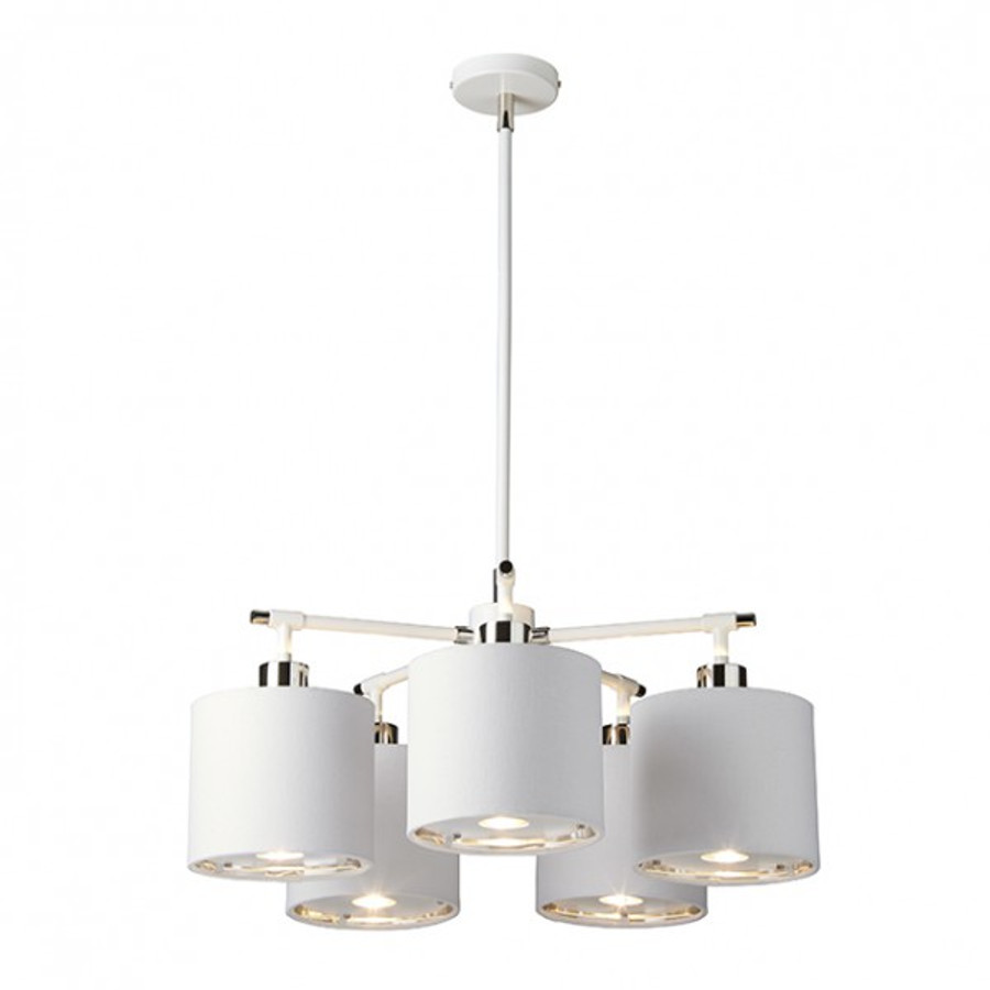 Image of Elstead Balance White/Polished Nickel Chandelier csillár