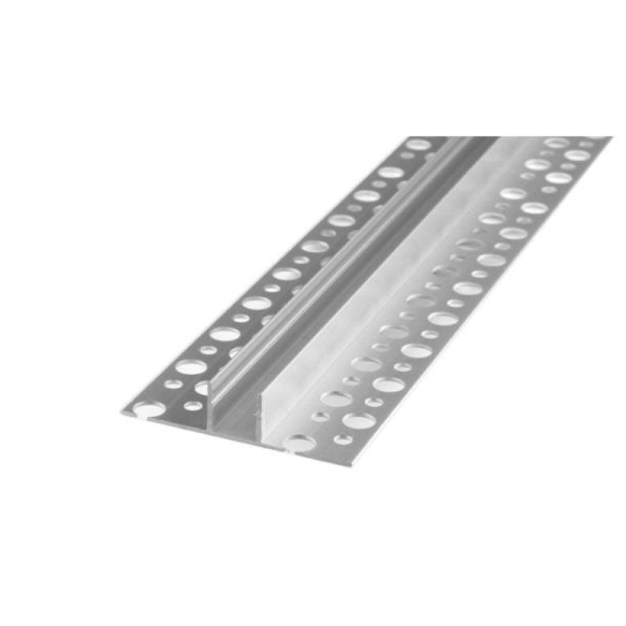 Image of MasterLED Hidegburkolatba süllyeszthető aluprofil, 13 mm széles 2 méteres szál ezüst