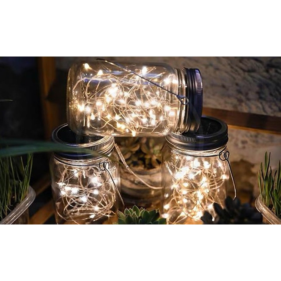 Image of MasterLED Napelemes LED füzér mini befőttesüvegben