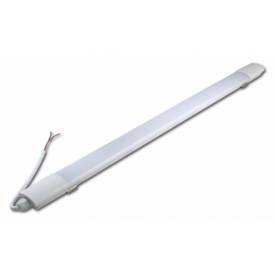 Image of MasterLED 36 W-os 126 cm hosszúságú falon kívüli natúr fehér téglalap alakú por- és pára mentes lámpa