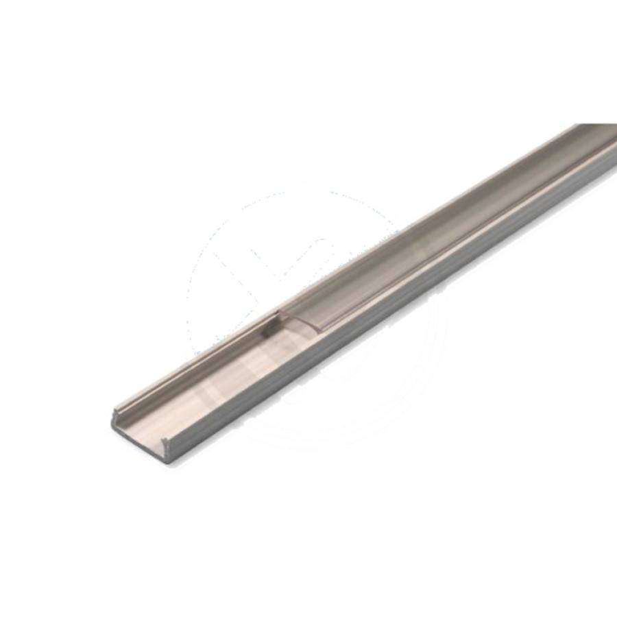 Image of MasterLED Felületre szerelhető PVC profil víztiszta fedéllel 2 méteres szál szürke