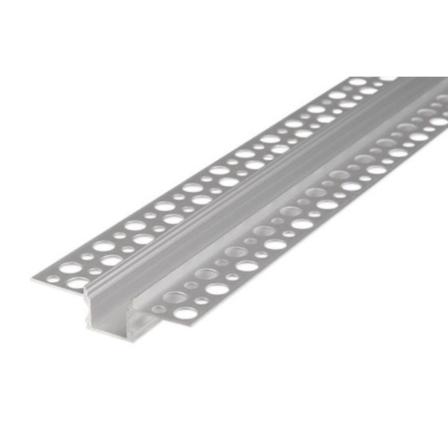 Image of MasterLED Gipszkartonba süllyeszthető aluprofil 12 mm széles, 2 méteres szál ezüst