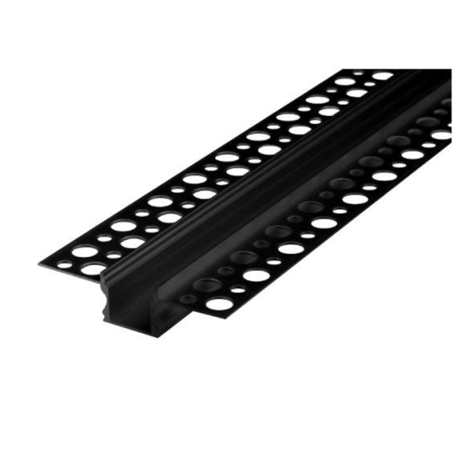 Image of MasterLED Gipszkartonba süllyeszthető aluprofil, 12 mm széles, 2 méteres szál fekete