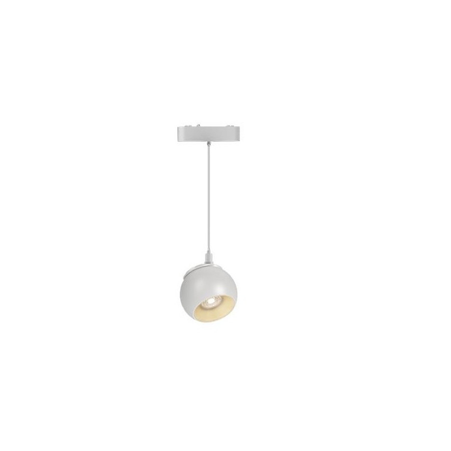 Image of MasterLED LUXO Mars 10-W-os fehér függő mágneses sínes lámpa, 4000K, 48V