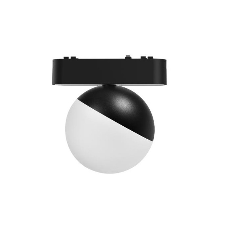 Image of MasterLED LUXO Spheris 10-W-os fekete mágneses sínes lámpa, 4000K, 48V