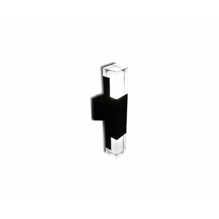 Image of MasterLED Lora Kerti 2x7 W-os fekete fali lámpa